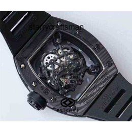 Men Watch Black Watch Automatic Date Fibre RM055 Carbon Series Tourbillon Man Machine