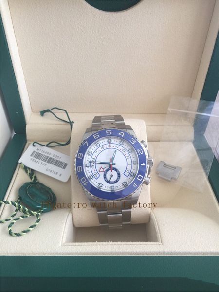 Reloj para hombre, acero inoxidable, zafiro, resistente al agua, 116680, relojes de pulsera, relojes de cerámica blancos para niño