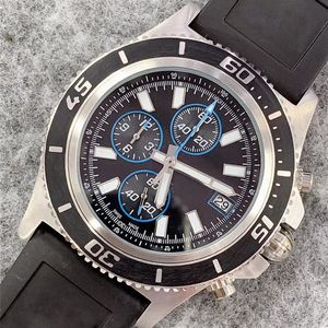 Reloj de hombre calendario 316L correa de caucho esfera grande de negocios para hombre relojes luminosos de lujo montre de luxe247h