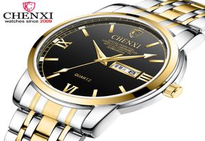 Mannen kijken naar Chenxi Luxury Brand Analog Quartz Watch Man Clock Week Kalender Business Male polshorloges Relogio Masculino 82115810515