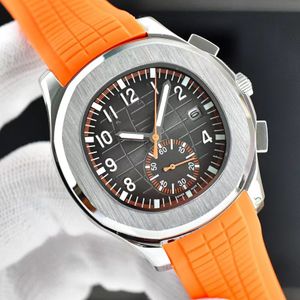 Men Watch Designer Horloges Hoge kwaliteit Orange 5968 Automatische beweging 41 mm Grootte PP Roestvrijstalen Strap Waterdichte Saffier Patekphilippe 247