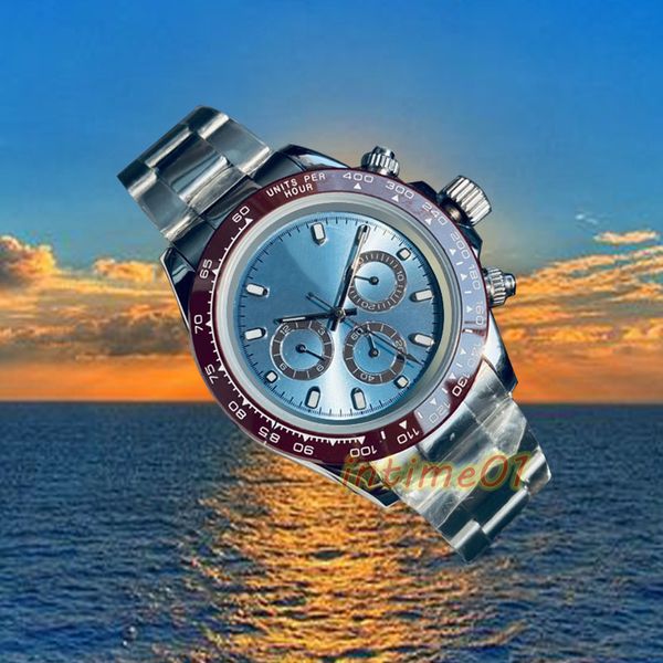 Montre homme montres de créateur Montre pour hommes montre-bracelet bleu glace 40mm mouvement mécanique automatique Montre De Luxe Orologio Di Lusso