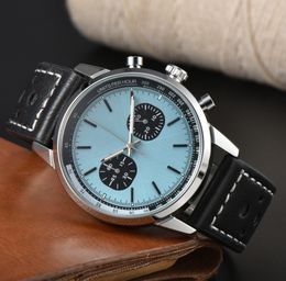 Montre homme Fonction complète Chronographe Saphir montres designer date logo quartz bracelet en acier bracelet en caoutchouc bracelet design calendrier