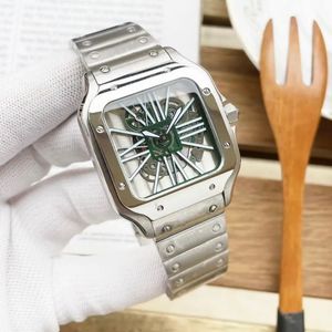 Hommes regardent la mode de luxe en acier de quartz Mouvement horloge en or silver lancettes de loisir de luxe 39,8 mm de créateur masculin
