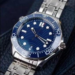 Les hommes regardent de luxe en verre saphir automatique en céramique mécanique montres pour hommes entièrement en acier inoxydable étanche JASON 007 montres-bracelets pour hommes