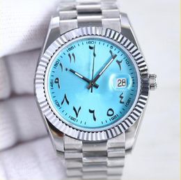 Reloj para hombre Relojes de lujo Árabe antiguo 41 mm Reloj Datejusts azul Relojes automáticos para hombre lisos Relojes mecánicos montre de luxe Relojes de pulsera Oyster Master R1