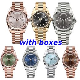 Les hommes regardent les montres de créateur moissanite taille du mouvement 41MM 36MM 31MM 904L montres à bracelet en acier inoxydable pour femmes avec boîte jour date montres-bracelets avec boîtes