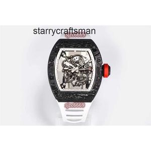 Men kijken beweging bovenste vezels alle case RM055 Sapphire Watch Carbon met geïntegreerd glas