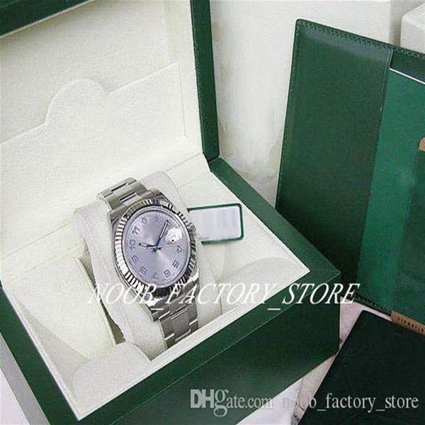 Reloj para hombre New Factory s 2813 Movimiento automático 41 MM NUEVO HOMBRE SS 18 K ORO BLANCO GRIS ÁRABE II MODELO 116334 SERIE con Orig201m