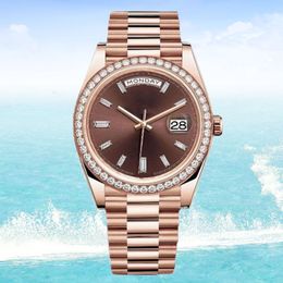 Reloj para hombre Correa de acero inoxidable Movimiento automático Espejo de cristal de zafiro Relojes de diseño Reloj de pulsera de diamantes para hombre relogio masculino