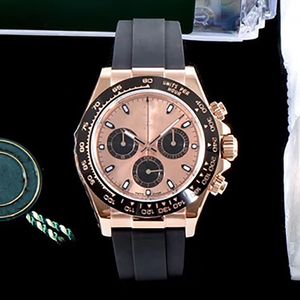 Reloj para hombre Super calidad Automático CAL.4130 Movimiento 40 mm M116515 Relojes de goma Cerámica Oro rosa Relojes de pulsera noctilucentes a prueba de agua para hombres