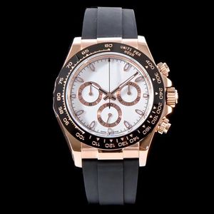 Reloj para hombre Super Quality Automatic CAL.4130 Movimiento 40 mm M116515 Relojes de goma Cerámica Oro rosa Impermeable Noctilucent Relojes de pulsera para hombre