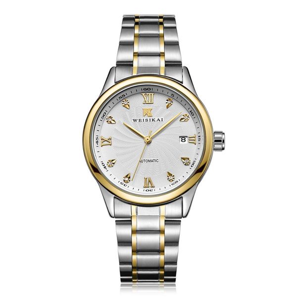 Reloj para hombre, relojes de diamantes mecánicos automáticos de alta calidad, correa de acero inoxidable, reloj de pulsera luminoso resistente al agua con espejo Hd de 40mm