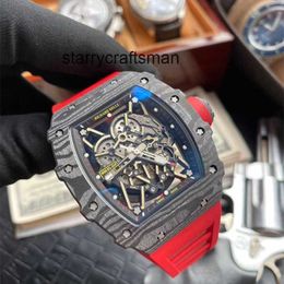 Men Watch Watch volledig RM35-02 Factory Superclone Designer Mechanische Watch Carbon Automatische beweging Sapphire Man