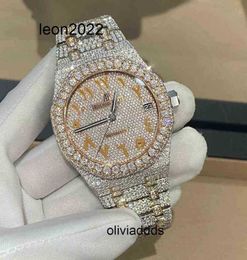 Les hommes regardent avec Diamond Icedout Watch Cashjin Luxury Wrist Watch Bling Out Pyrp
