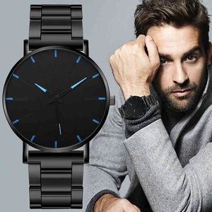 Mannen horloges 2022 luxe mannelijke elegante ultra dunne zakelijke roestvrij stalen mesh quartz relogio masculino hot sales