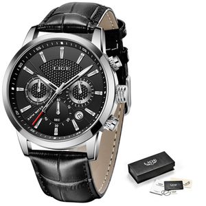 Men relojes Fashion Leather Watch Wating Waterronograph Wristwatches Watch Watch Men Luu1