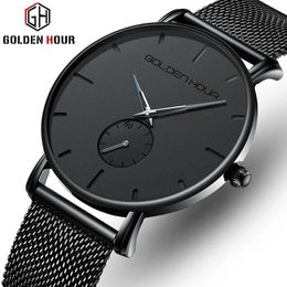 Herenhorloges GOLDENHOUR Topmerk Luxe Mode Zakelijk Quartz Herenhorloge Waterdicht Sport herenpolshorloge Relogio Masculino 240125