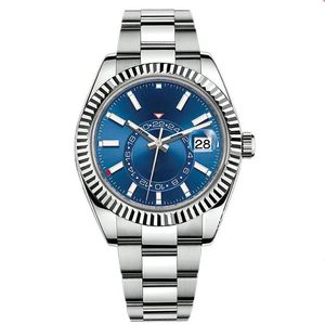 Montres pour hommes, étanche, double fuseau horaire, luxe, en acier inoxydable 904L, mouvement de balayage mécanique automatique