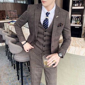 Mannen Trouwkostuums Bruidegom Smoking Sets Formele Kleding Enkele Knop Slim Fit Zakelijke Galajurk Hoge Kwaliteit Mannen Slim Fit Pakken 5XL Q230828