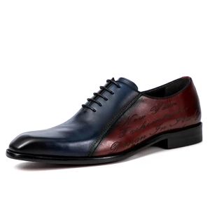 Hommes Welted Chaussures Mens Designer Marque Plate-forme Brogues Robe En Cuir Véritable Marron Lacets Chaussures De Mariage Phenkang