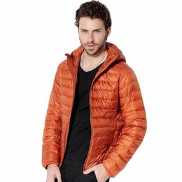 Men White Duck Down Jackets 2023 Nouveau manteau à capuche portable manteau d'hiver ultraléger pour hommes chaud coupe-vent vers le bas Parkas 5XL 6XL M8XE #