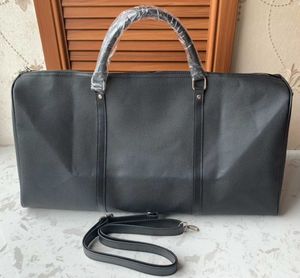 Hommes blanc Verrouiller les clés Sac Duffel femmes sacs de voyage sac à bagages hommes sacs à main en cuir pu grand sac à bandoulière fourre-tout 55 cm M44251 haut