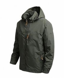 Hommes coupe-vent militaire champ vestes d'extérieur hommes tactique imperméable pilote manteau à capuche hommes chasse armée vêtements Z9NR #