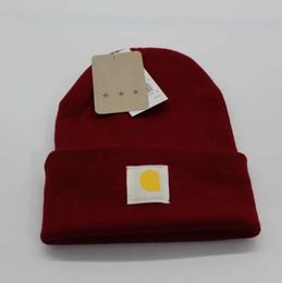 Bonnet d'hiver de marque pour hommes et femmes, bonnet chaud européen et américain, Double couche en tricot plié, chapeau en laine de haute qualité G5OO