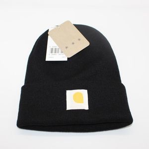 Gorro de invierno para hombre, gorros cálidos de marca, gorro de lana de punto doblado de doble capa europeo para mujer O1