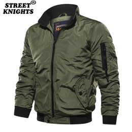 Mannen Winter Bomber Jacket Air Force Pilot Warm Bont Collar Army Tactical Fleece Drop 211217