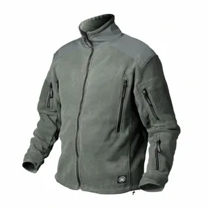 Hommes Vêtements d'hiver Épaissir Chaud Militaire Armée Veste Polaire Patchwork Multi Poches Polartec Homme Airsoft Veste Tactique Manteaux K1hB #