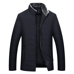 Hommes hiver manteau veste moyen-âge polaire chaud coton rembourré épaissir mâle Parkas vestes manteau hommes col montant vêtements d'extérieur pardessus