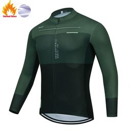 Hombres de invierno Jackets 2023 Equipo Raudax Cycling Clothing MTB Jerseys de manga larga ROPA Ciclismo Kits de triatlón 231227