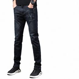 Heren Winter Thermische Jeans Sneeuw Warm Zwart Blauw Stretch Rechte Jeans Man Fleece Denim Lg Broek Coole Kwaliteit Potlood Broek S2FM #