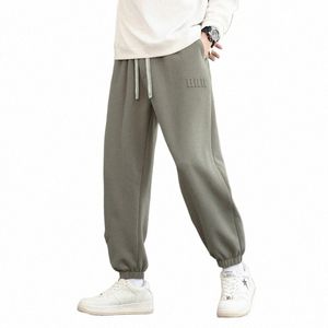 Mannen Winter Dikke Veet Warme Joggingbroek Mannen Streetwear Trekkoord Cott Casual Jogger Broek Mannelijke Losse Thermische Fleece Broek g5DR #