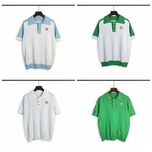 Mannen vrouw polo shirts trui 2024ss brei sweaters