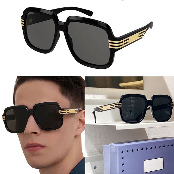 Hombres Mujer Gafas de sol Diseñador de gran tamaño cuadrado clásico 0979S originales de lujo trabajo anteojos desfile de moda piernas logo dorado marca gafas de sol caja original