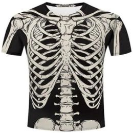 Camiseta de la mujer para hombres Equeleto Splanchna 3D estampado Y2K Camisetas de gran tamaño Harajuku Streetwear Kids Tees Fashion Man Hip Hop Tops 240410