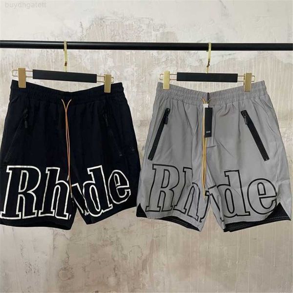 Hommes Femmes 1 Haute Qualité Cordon Jaune Rhude Shorts Yacht Épissage Culottes Noir Vert Patchwork X6jm 75fy