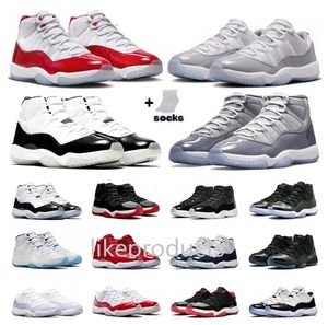 Men Women 11 Basketball Shoes Jumpman 11s Cherry DMP Cement Grey Cool Grey 25th Anniversary Bred Concord Mens Trainers Sport Sneakers Big Kid Motorcycle Boots