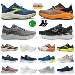 New Brooks Glycerin 20 GTS Brook Cascadia 16 Chaussures de course pour hommes Triple Black Blanc Mesh anti-skid