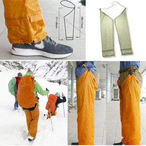 Hommes femmes 20D Double silicone enrobé en nylon Pantalon imperméable portable Camping Outdoor Randonnée Randonnée Ultralight Rain Tanter 240508