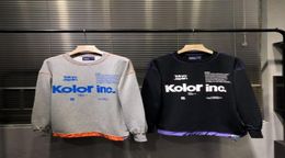 Hommes femmes 20SS kolor Tokyo Ginza Six couleur limitée coton col rond pull à manches longues pulls5467810