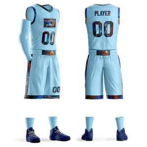 Custom Mannen Vrouwen 3D Printing Team Basketbal Jerseys Sets Uniformen Sport Kit Kleding Shirts Zakken Ademend Aangepast