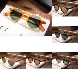 Hommes Femmes 45 47 mm 2size Ov 5186 Lunettes de soleil polarisées vintage Ov5186 Rétro Gregory Peck Marque Lunettes avec boîte d'origine Lunettes de soleil G600