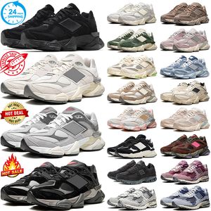 Designer 9060 hardloopschoenen Men vrouwen 9060S TRIPLE ZWART ZIJ ZOUT WITTOUR WITTOUR REGEN wolk grijze bakstenen houten olivine 2002r 550 530 heren trainers sneakers