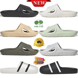 Hombres Mujeres Adicane Eva Sluys Slipers Diseñador Adifom Adilette Strata Strata de arena de carbono Menta gris Green Oliva Blanca Blanca Mens.