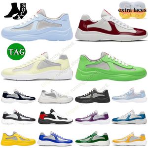 Heren Dames America Cup Sneakers Hoge sneakers Designer Mode Casual sportschoenen Hoge kwaliteit Netto doek leer rubber buiten Sneakers Runner Maat EU38-46