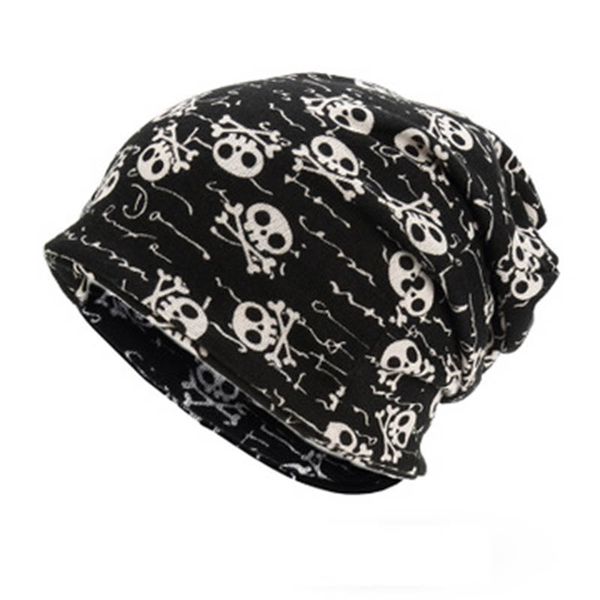 Hommes femmes automne hiver crâne motif couvre-chef chapeau Hip Hop Sport danse de rue bavoir multifonction chaud foulard casquette bonnets F3